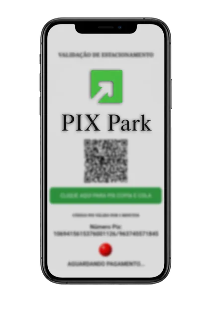Tela do PIX Park com QR Code e PIX Copia e Cola