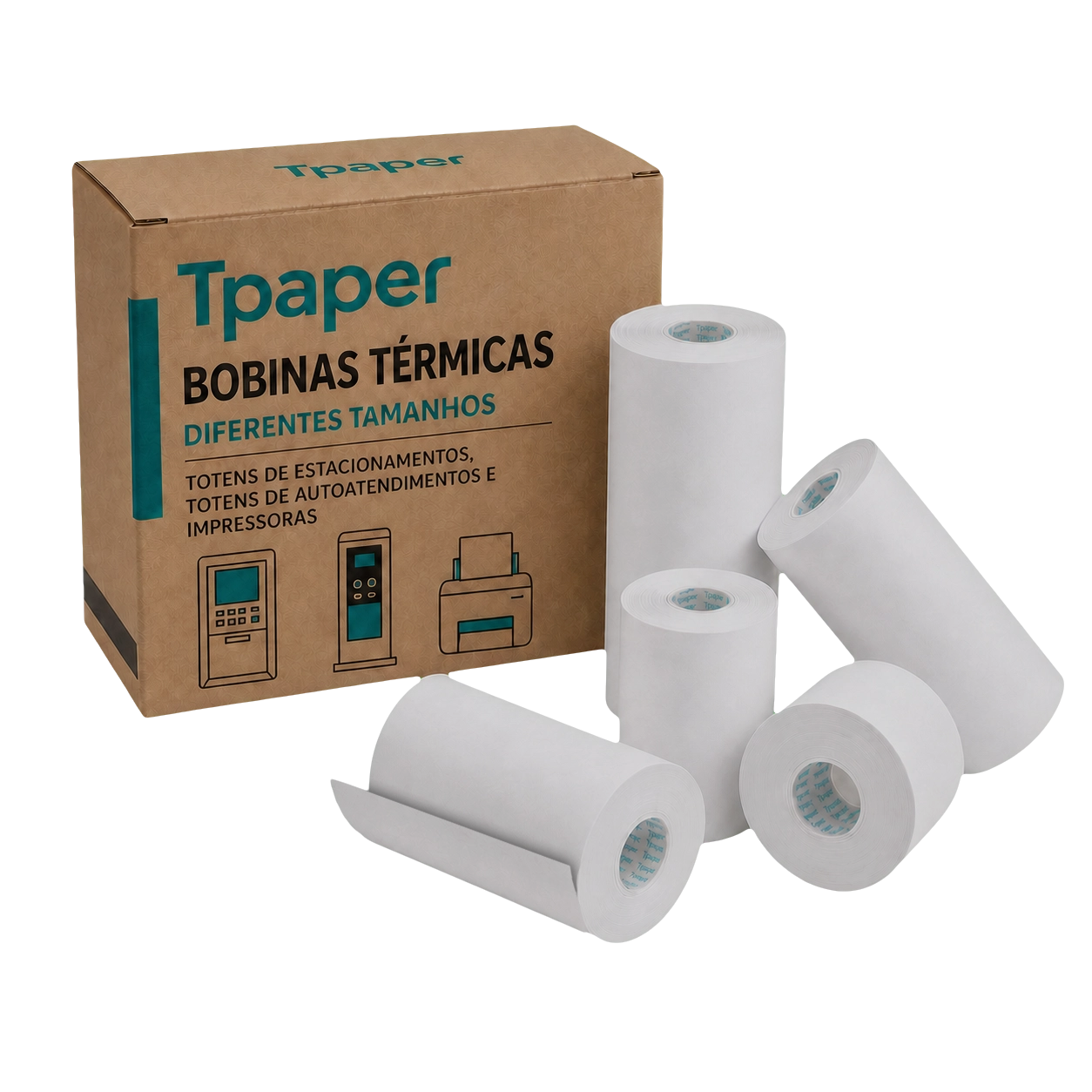 Bobinas térmicas VJS e impressora de ticket