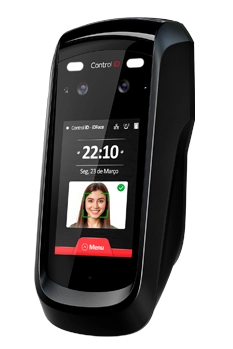 Terminal de reconhecimento facial VJS com duas câmeras e tela touch