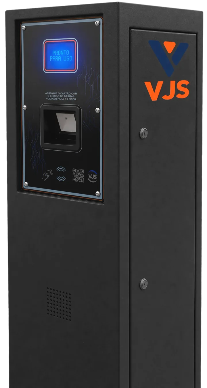 Terminal de leitura de ticket VJS para a saída do estacionamento